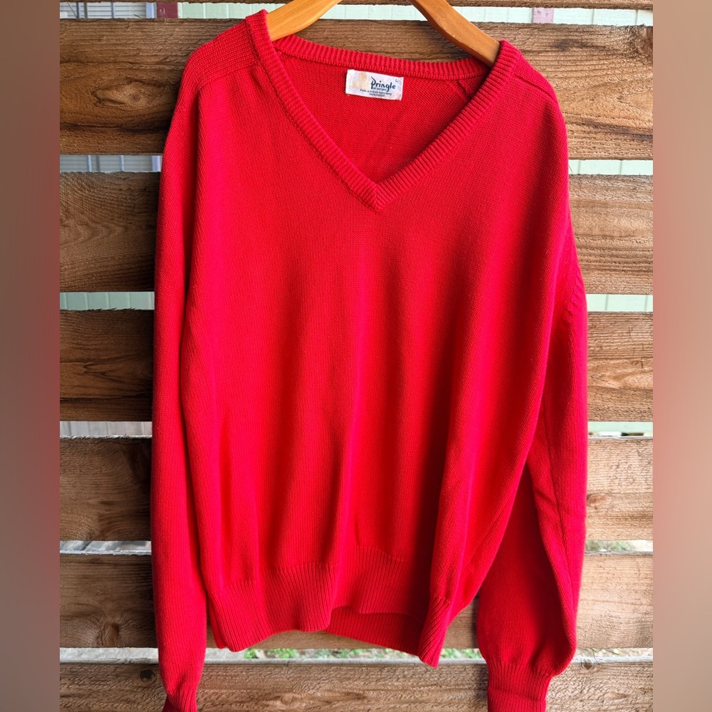 Vintage 1970s–early 1980s Pringle of‎ Scotland cotton knit sweater Large